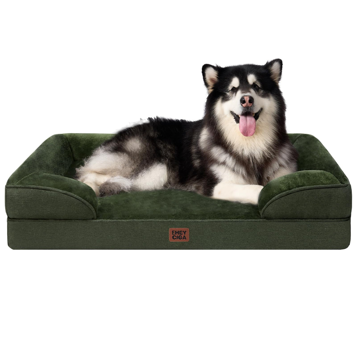 EHEYCIGA orthopedic XXL dog bed memory foam top view for joint support