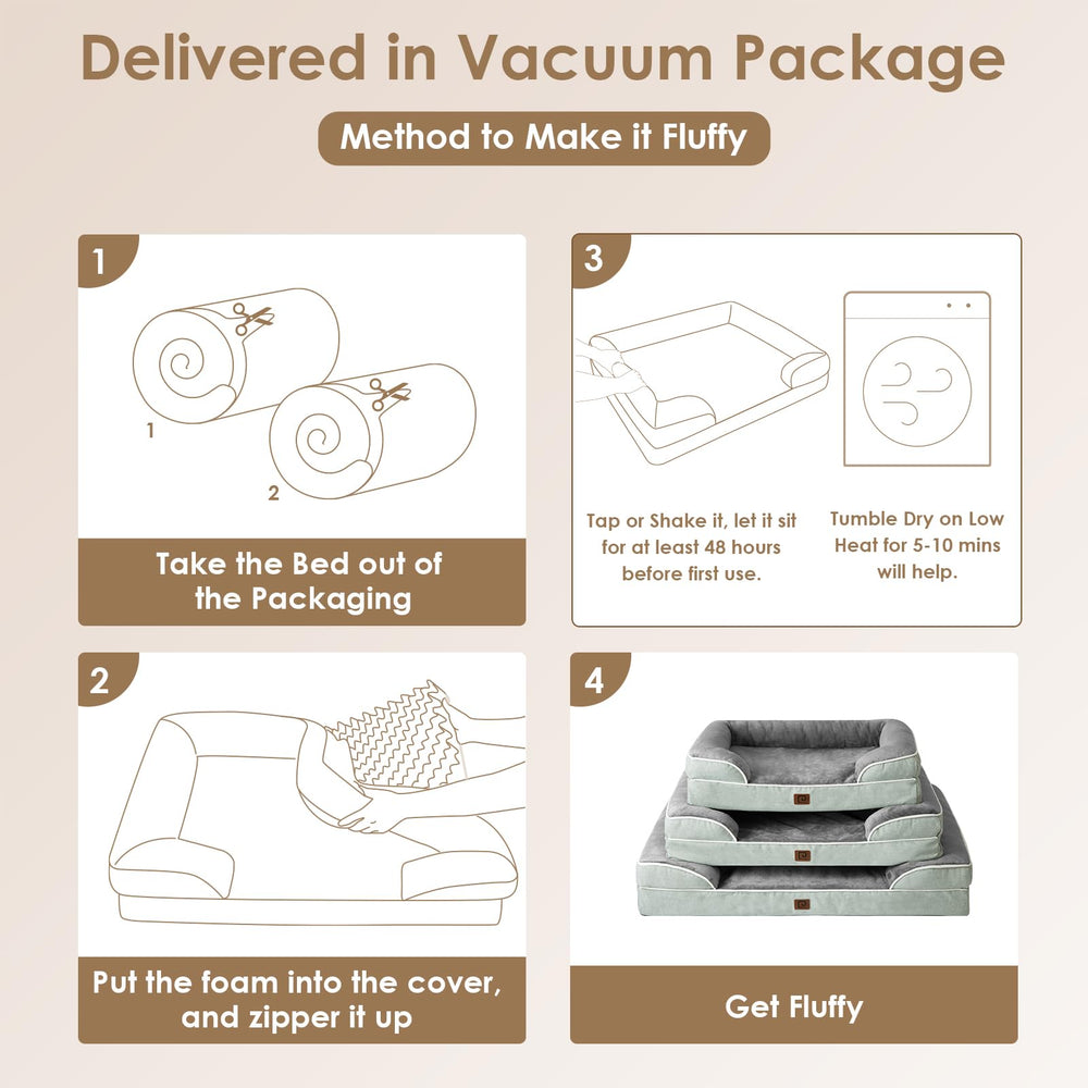 Removable cover of EHEYCIGA bed with zipper for easy cleaning