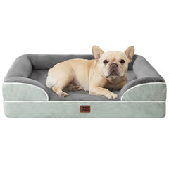 EHEYCIGA orthopedic bed shown from side view highlighting bolster support for head and neck