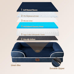 EHEYCIGA orthopedic bed three-sided bolsters provide neck and head support.