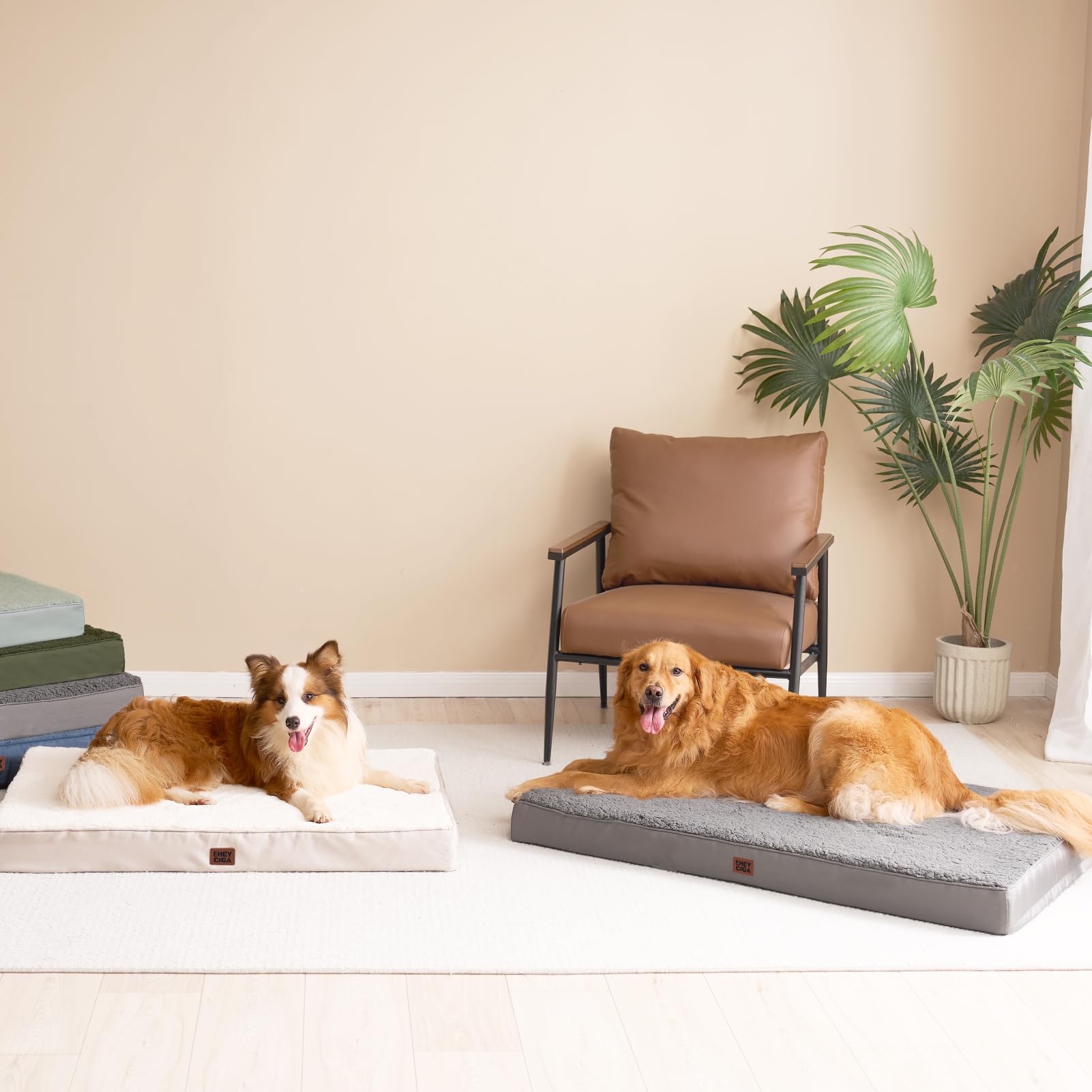 EHEYCIGA bed on floor blends with home decor