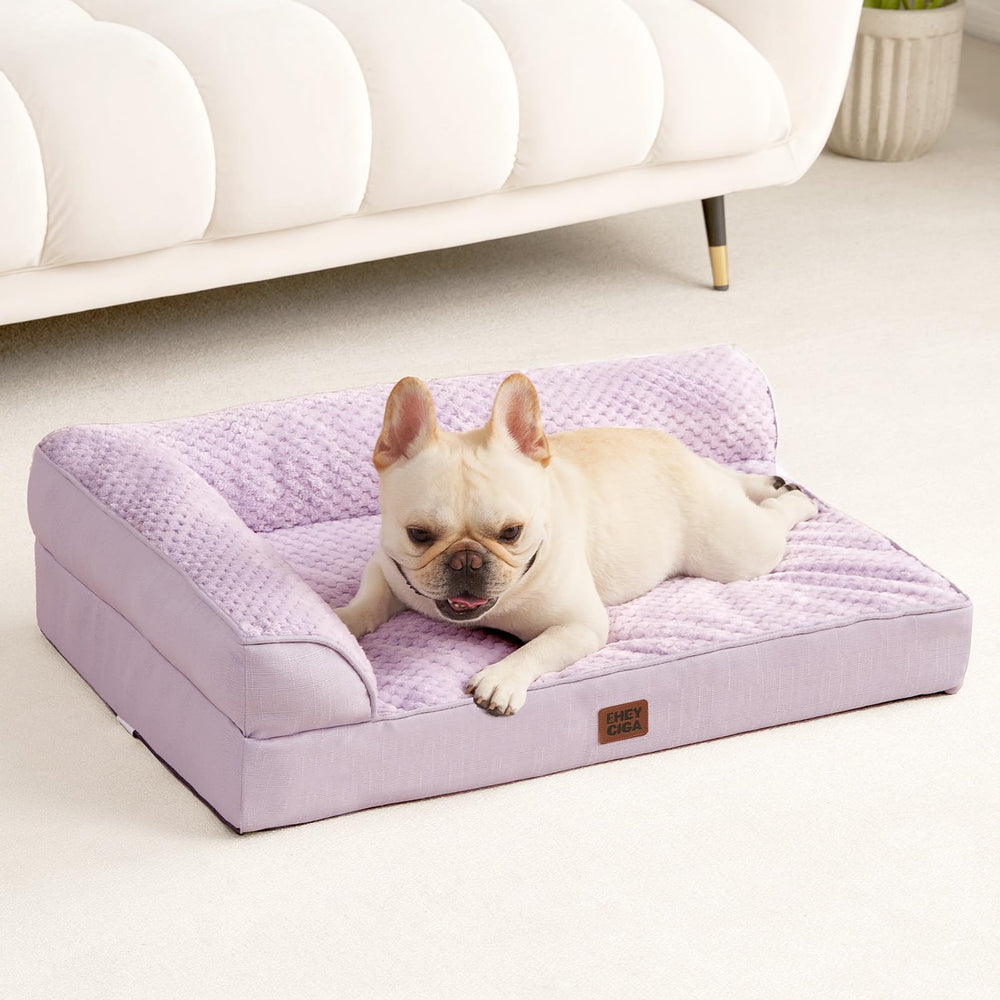 Generous 30x20x6 size fits medium dogs in crates or on couches.