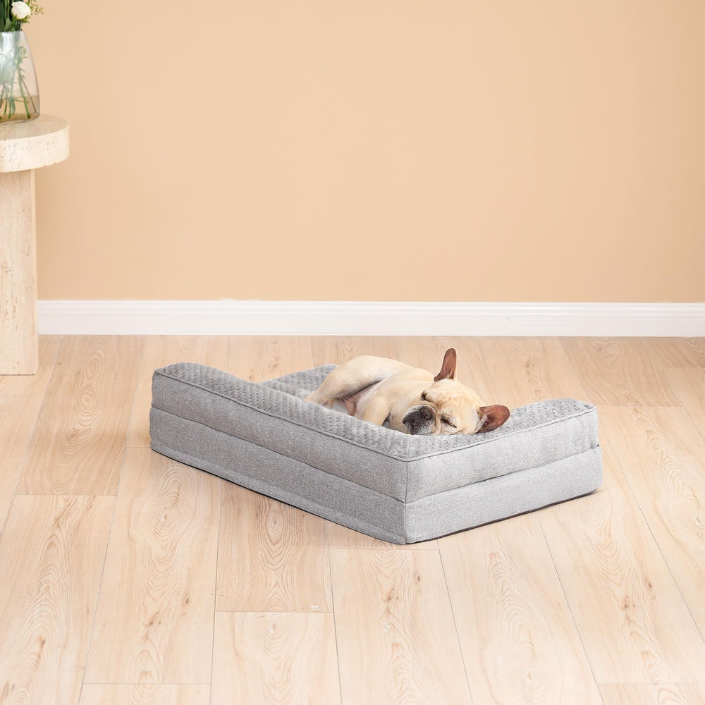 EHEYCIGA grey fabric bed designed for durability and style