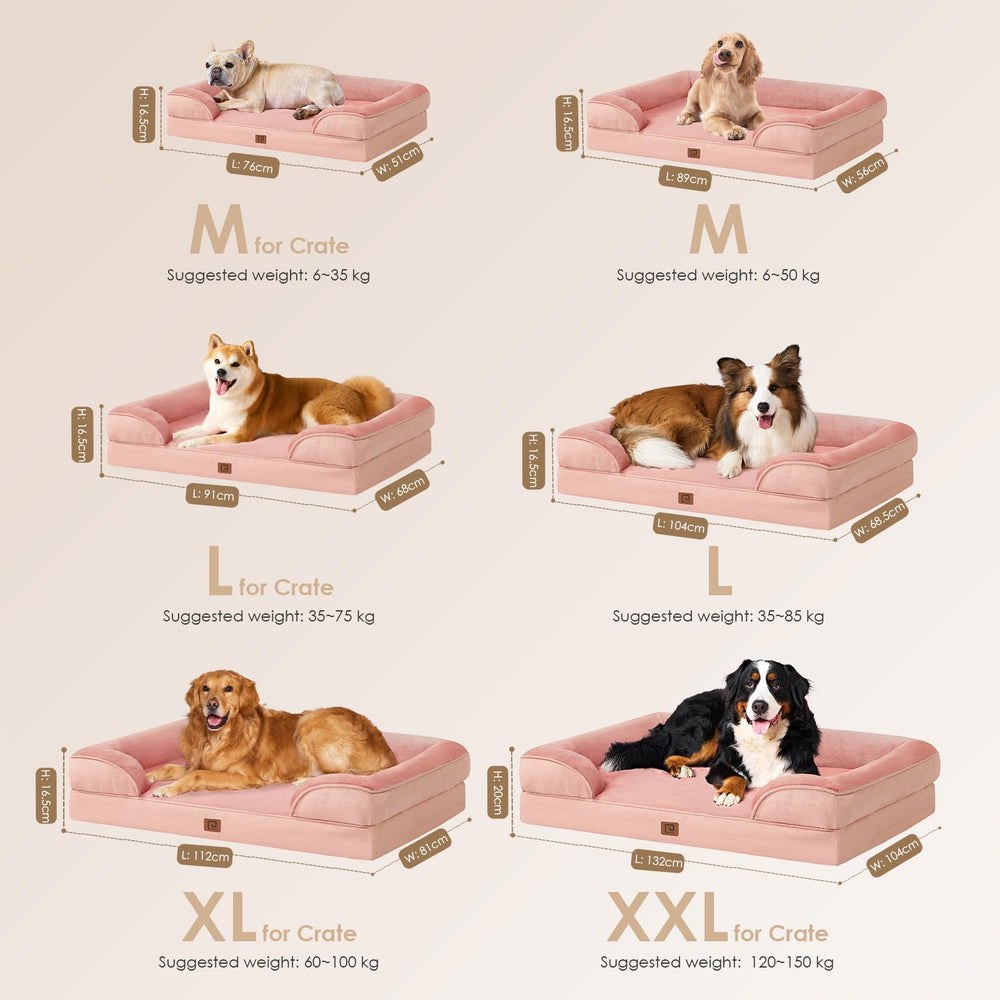 EHEYCIGA dusty-pink fabric adds stylish comfort for pets.