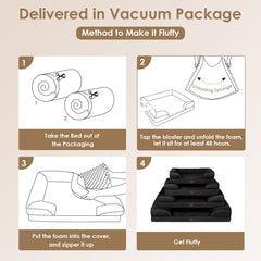 EHEYCIGA egg-crate memory foam detail supports even pressure relief.