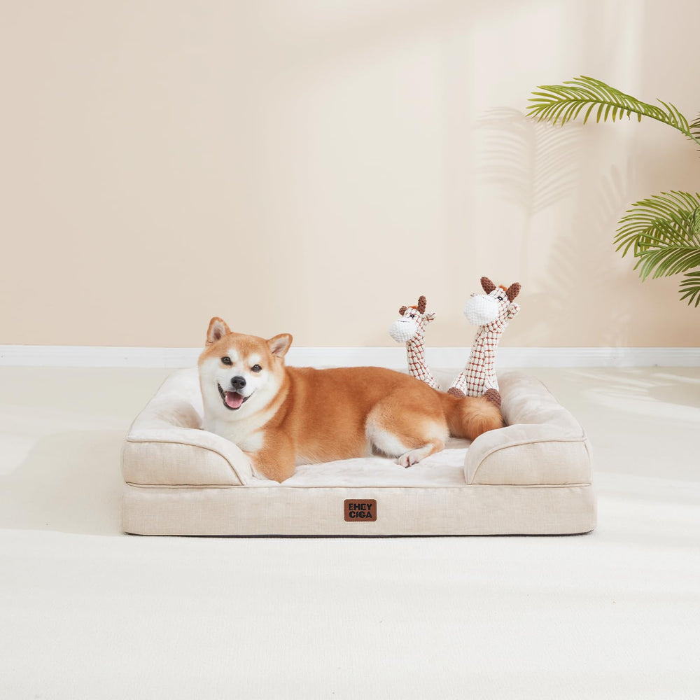 EHEYCIGA bed with egg-crate foam layer for even weight distribution
