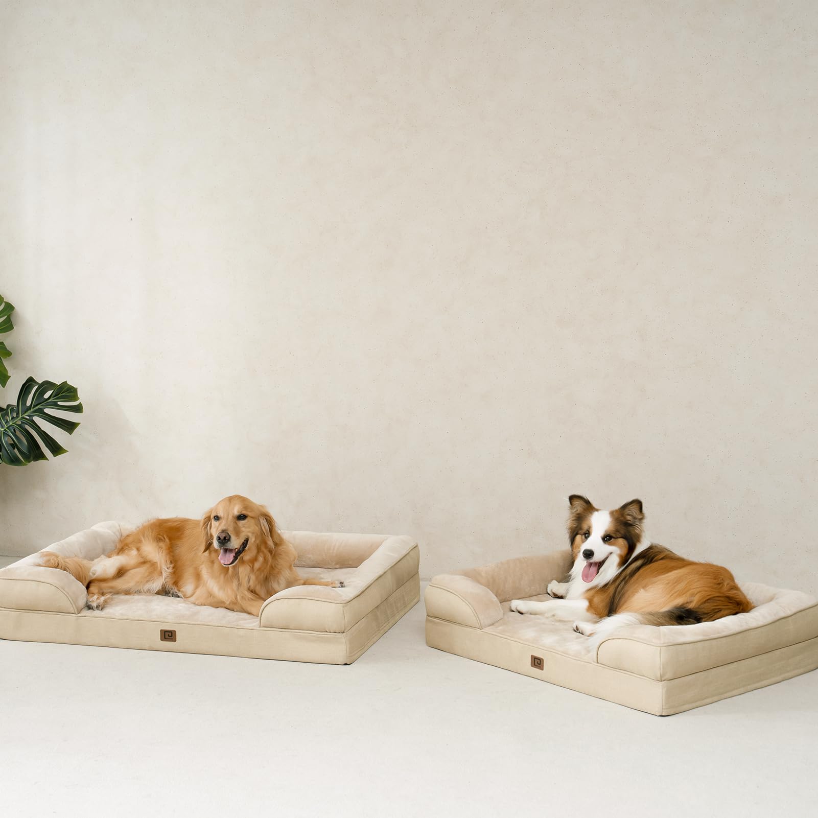 EHEYCIGA faux linen sides add style while keeping the bed snug.