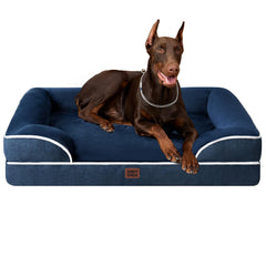 EHEYCIGA orthopedic dog bed front view shows memory foam for comfort.