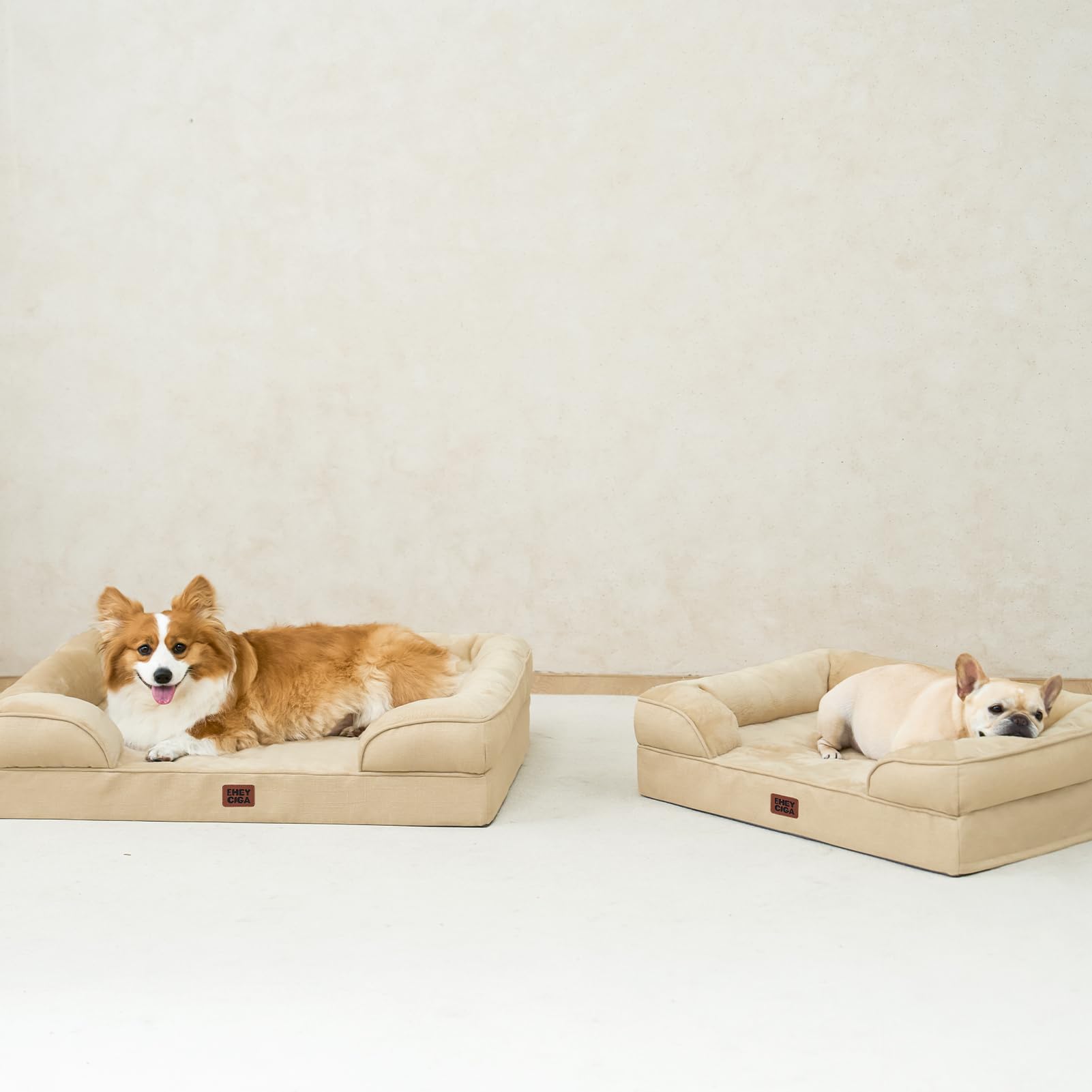 EHEYCIGA dog bed in use with a relaxed large dog.