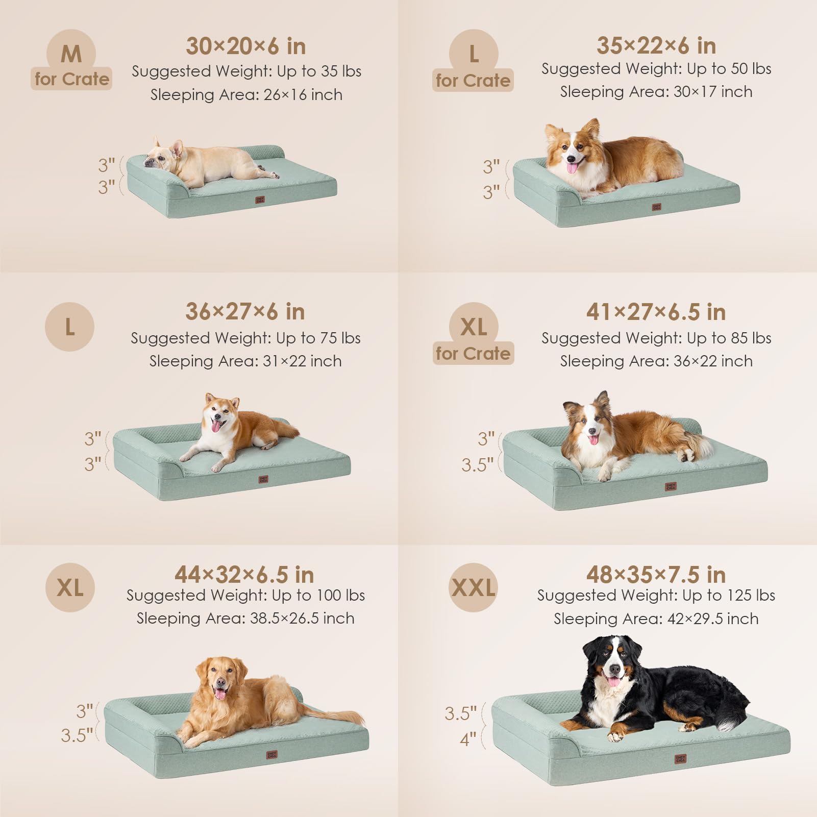 EHEYCIGA orthopedic bed with L-shaped design supporting neck and head