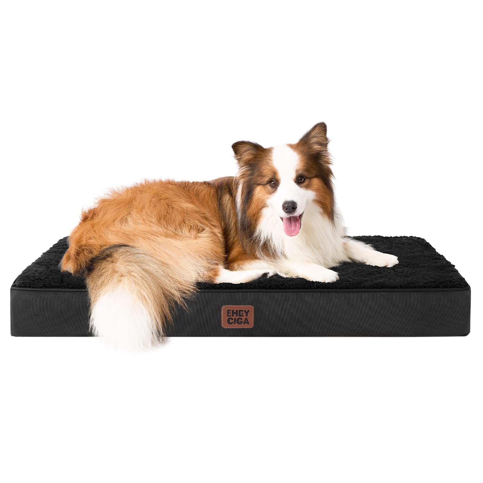 EHEYCIGA orthopedic dog bed large-foam closeup showing high-density support.