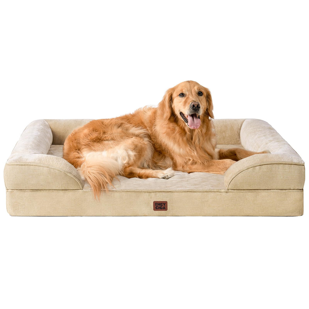 EHEYCIGA orthopedic dog bed with memory foam for large dogs offering joint-friendly support.