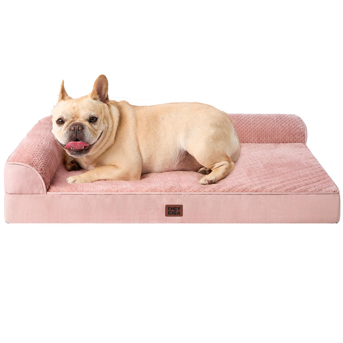 EHEYCIGA orthopedic bed with L-shaped design supports neck for restful sleep