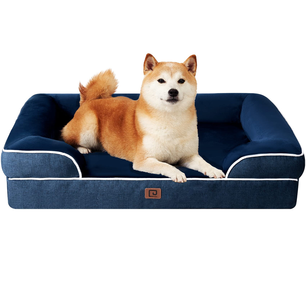 EHEYCIGA orthopedic dog bed memory foam front view for joint support