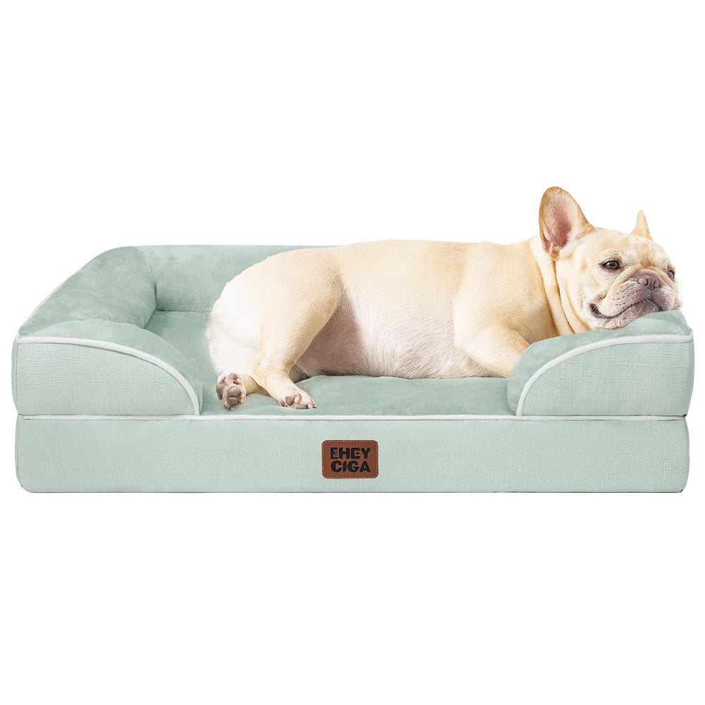 EHEYCIGA orthopedic dog bed with memory foam for medium dogs, offering joint support.