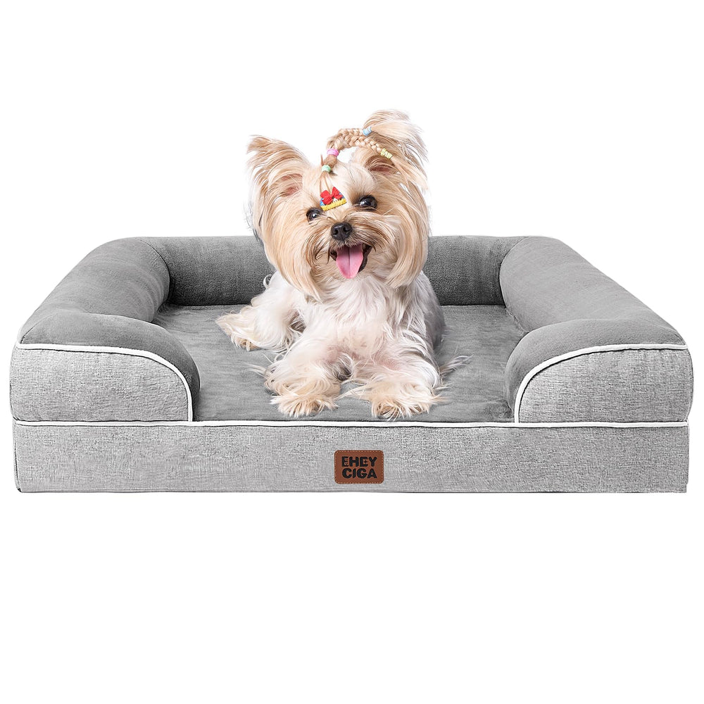 EHEYCIGA orthopedic dog bed memory-foam-surface supports joints and comfort.