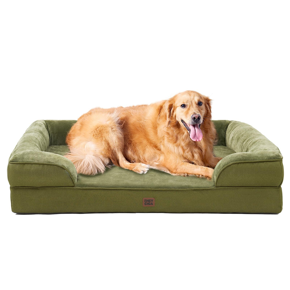 EHEYCIGA orthopedic dog bed memory foam top view with XL size