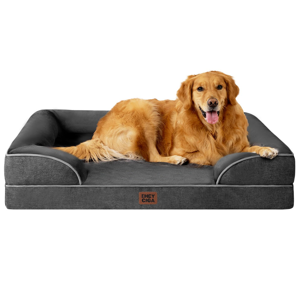EHEYCIGA orthopedic dog bed memory foam for even support for large dogs.