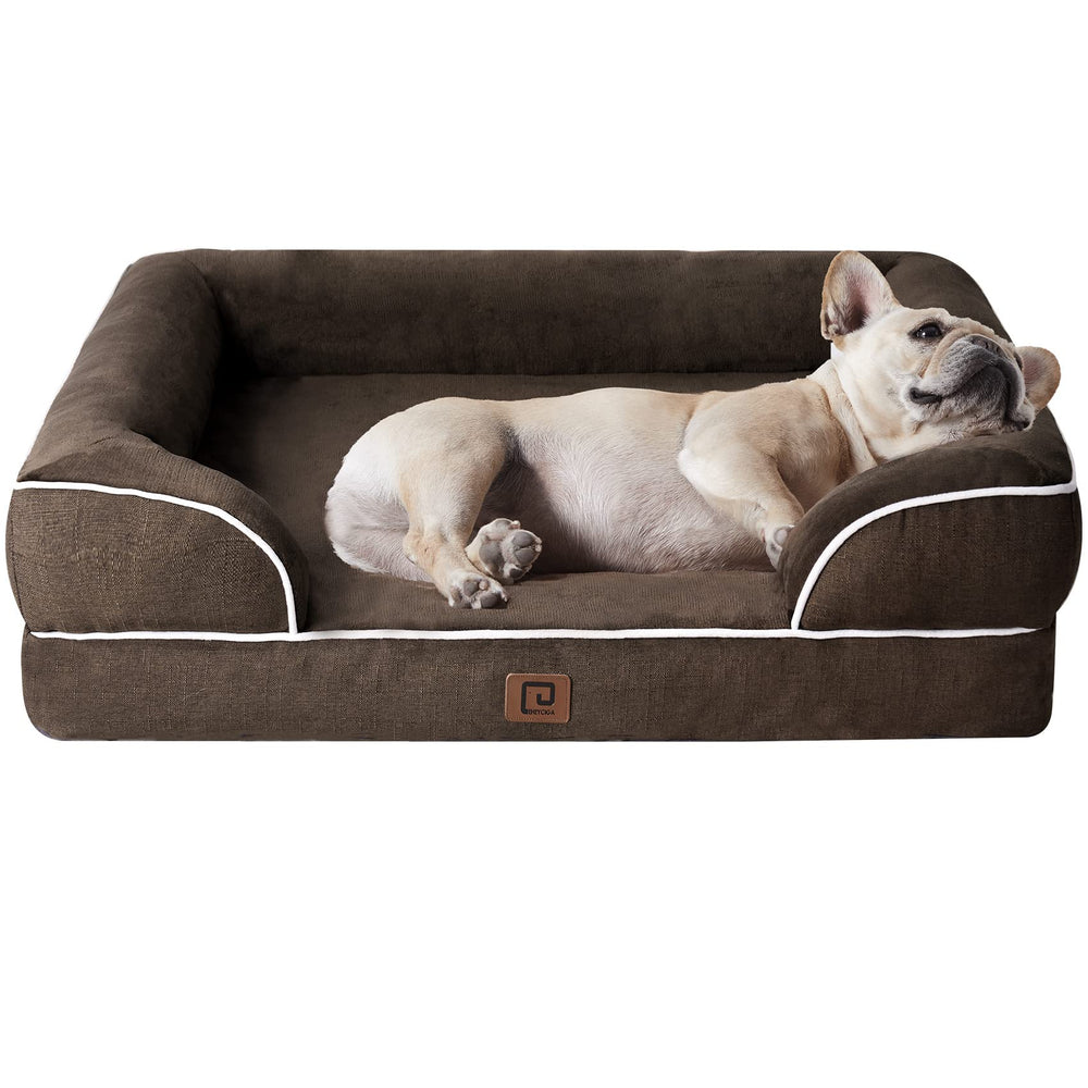 EHEYCIGA orthopedic dog bed memory foam close-up showing plush sleep surface