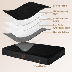 EHEYCIGA bed non-skid bottom keeps bed in place.