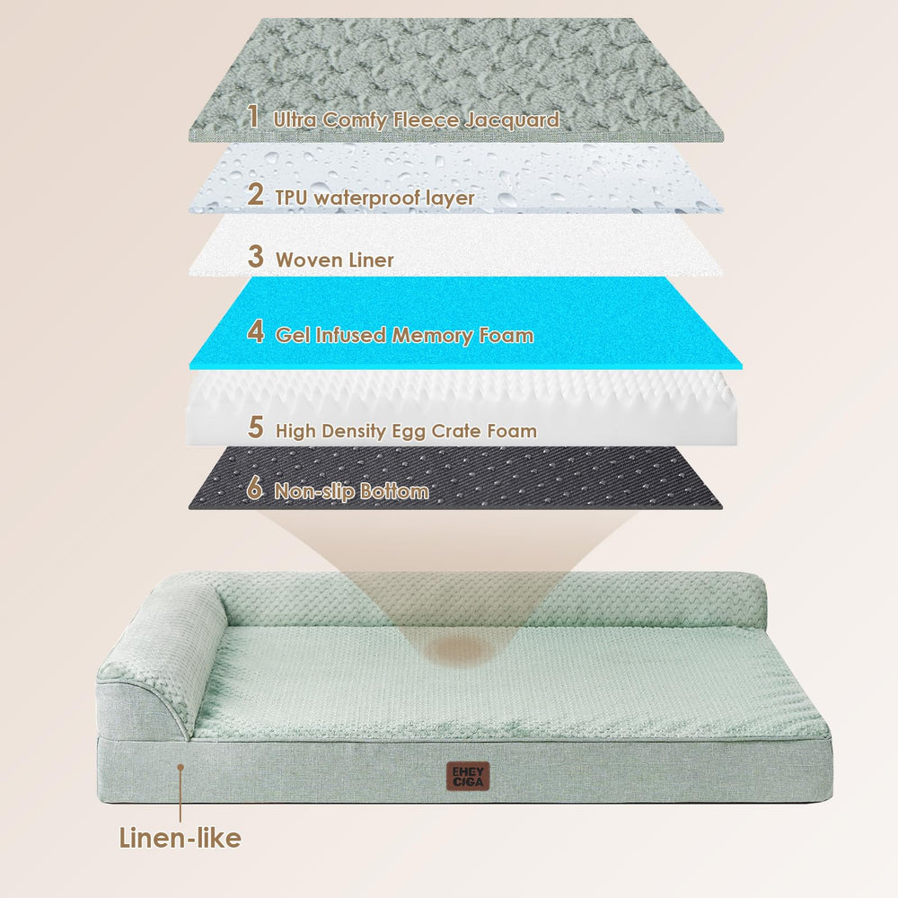 EHEYCIGA non-slip bottom helps keep the bed in place on smooth floors