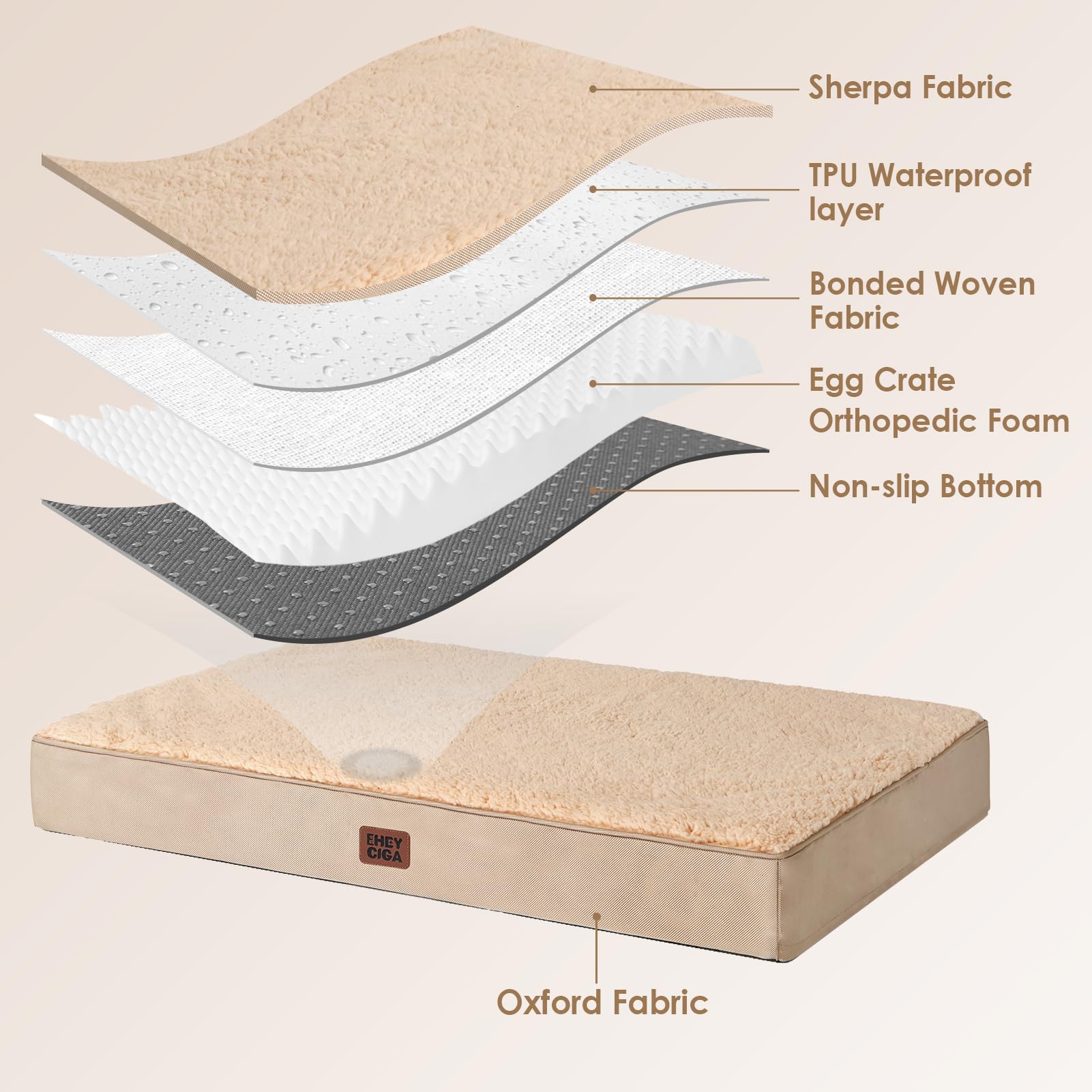 EHEYCIGA bed non-slip bottom helps stay in place during naps.