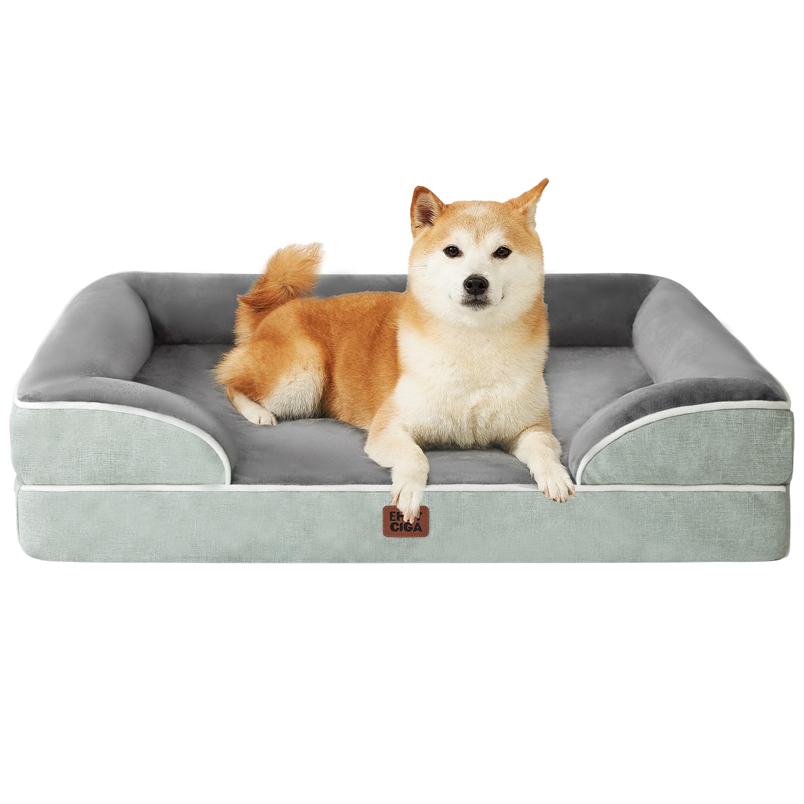 EHEYCIGA orthopedic dog bed overview for large breeds, showing sturdy design.