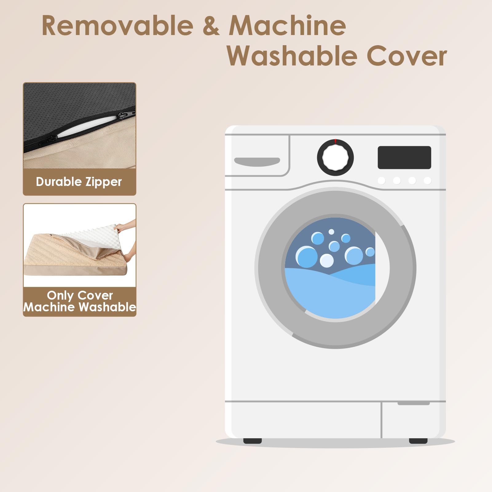 EHEYCIGA foam inside is not washable; allow 24–48h rebound.