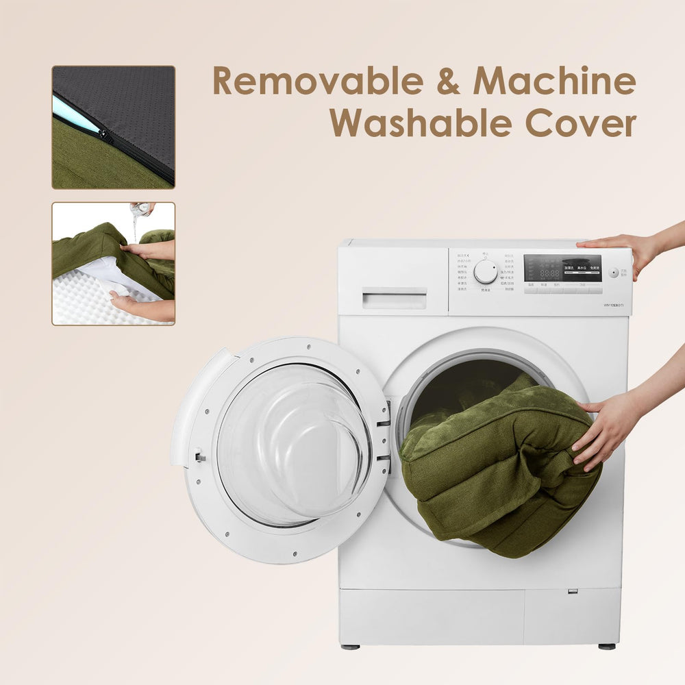 Removable washable cover with zipper on EHEYCIGA bed for easy cleaning