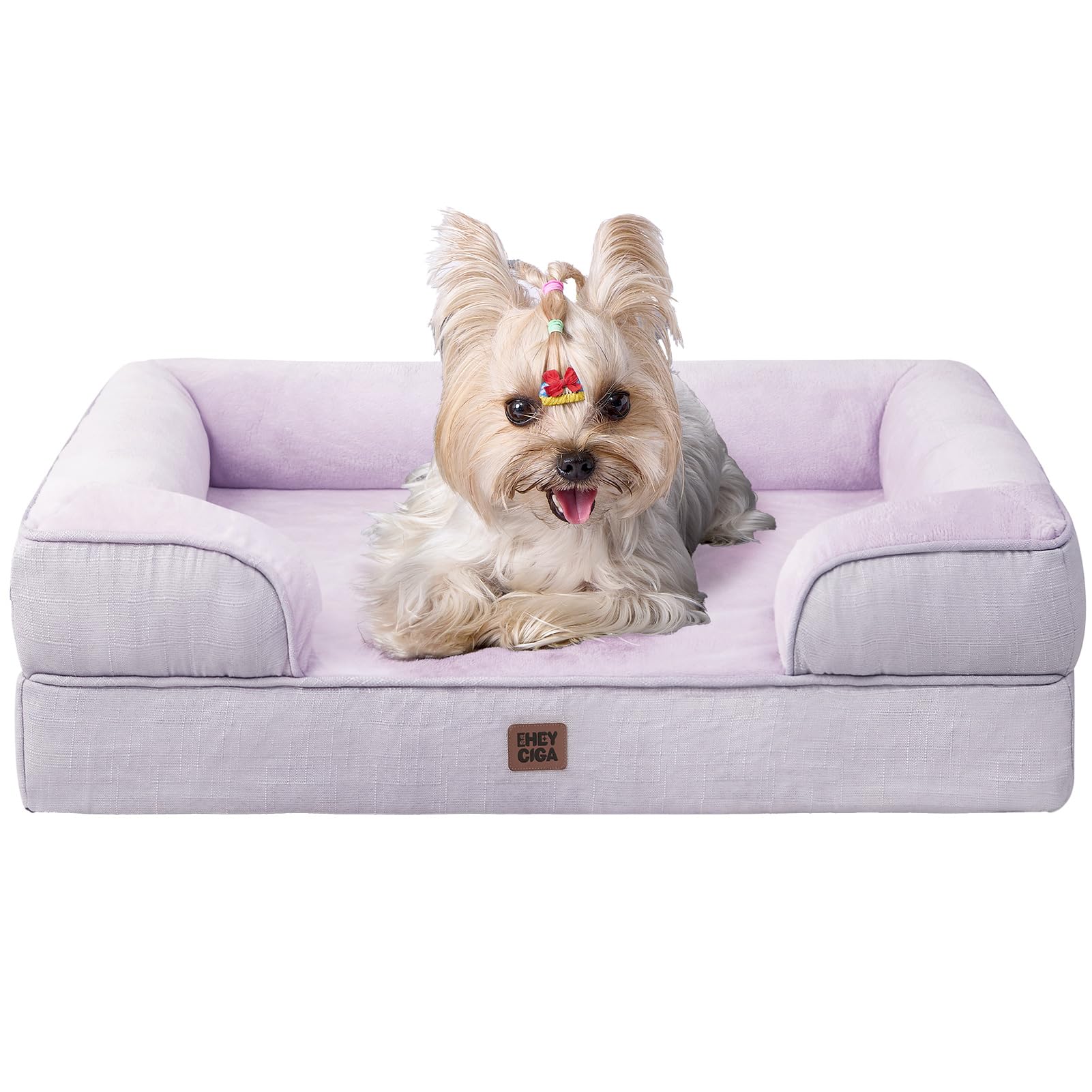 EHEYCIGA orthopedic dog bed for small dogs with memory foam providing joint-friendly support.