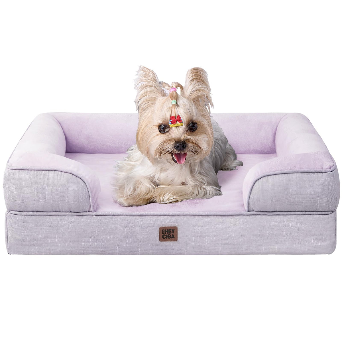 EHEYCIGA orthopedic dog bed for small dogs with memory foam providing joint-friendly support.