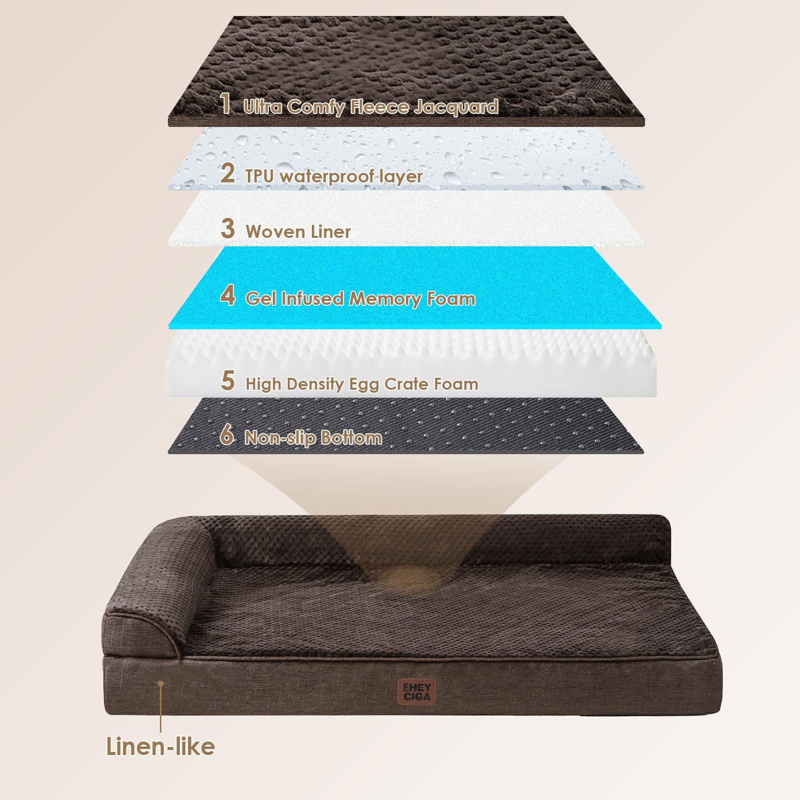 Soft flannel surface provides a cozy sleeping area.