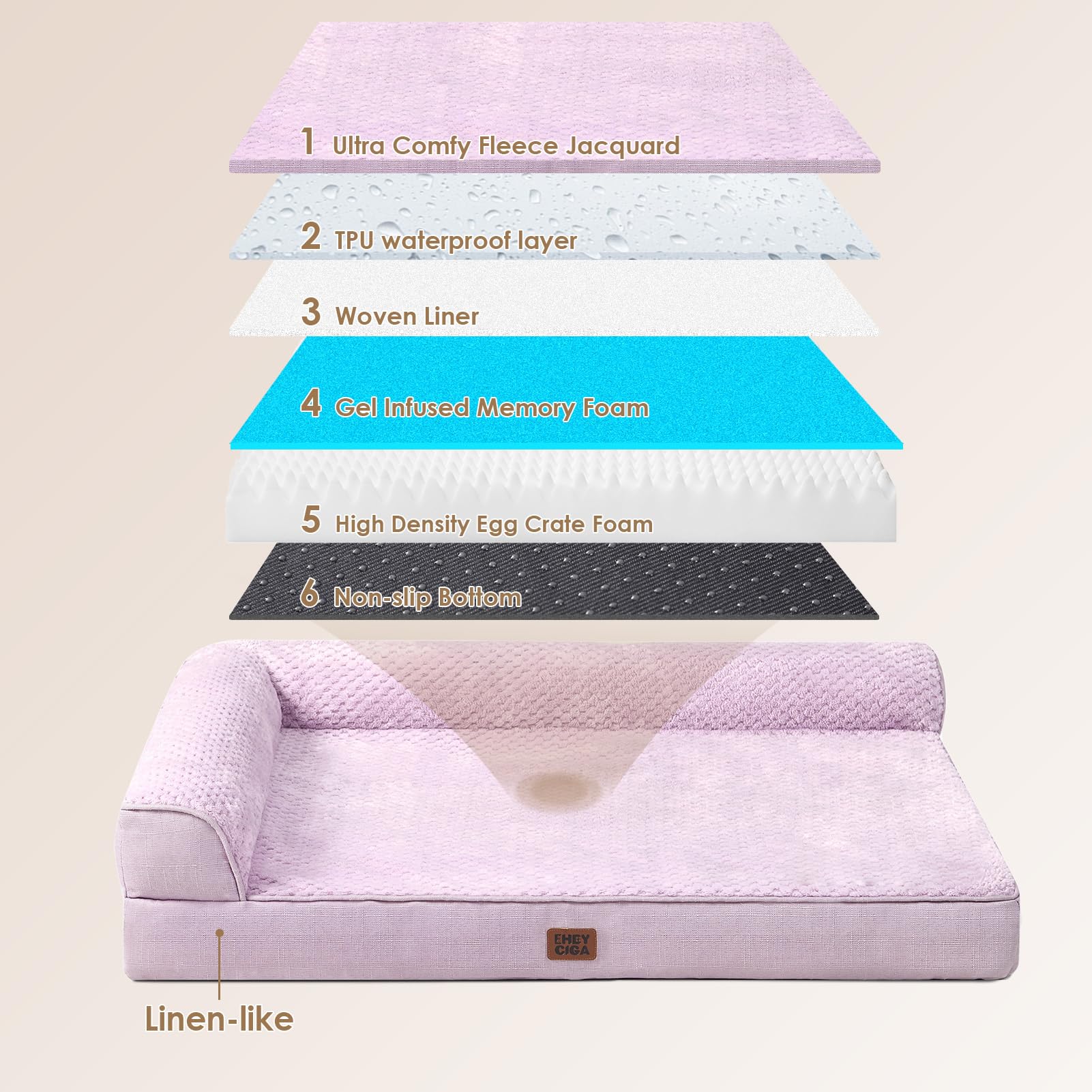 Soft flannel sleeping surface creates a cozy resting area.
