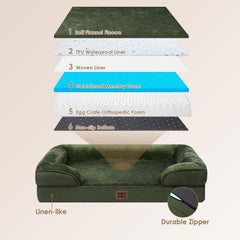EHEYCIGA orthopedic bed waterproof cover close-up protects against accidents and spills.