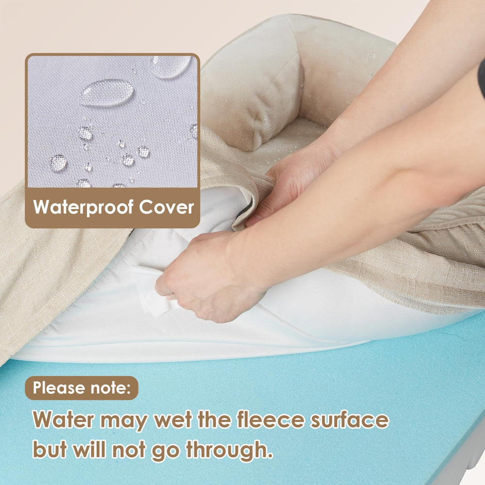 EHEYCIGA bed showing waterproof layer beneath surface