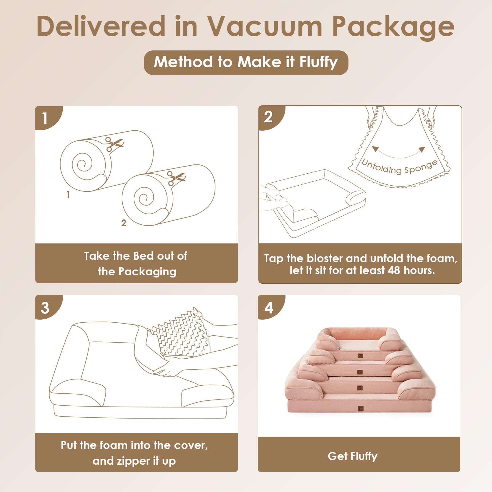 EHEYCIGA bed waterproof layer protects inner foam for dry sleep.
