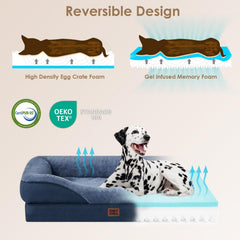 Dual-layer memory foam with egg crate detail emphasizing even pressure distribution