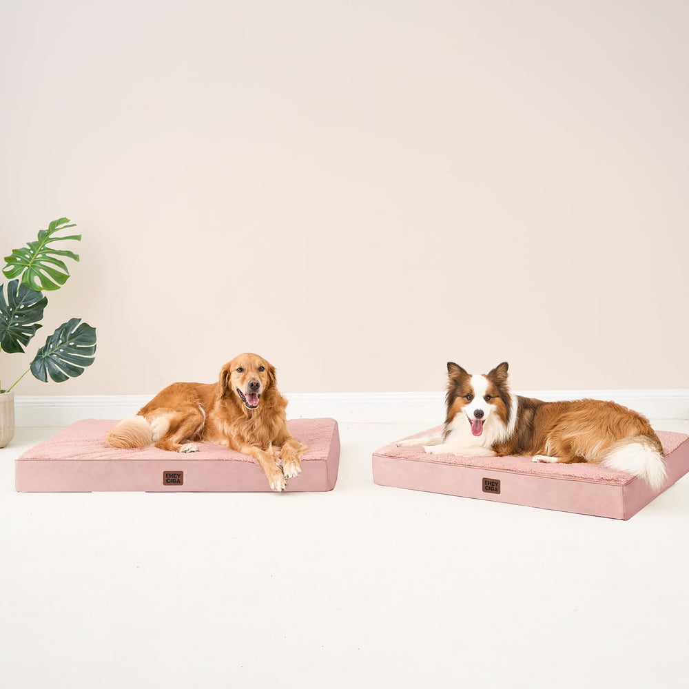 EHEYCIGA orthopedic XL dog bed in a room setting with a big dog