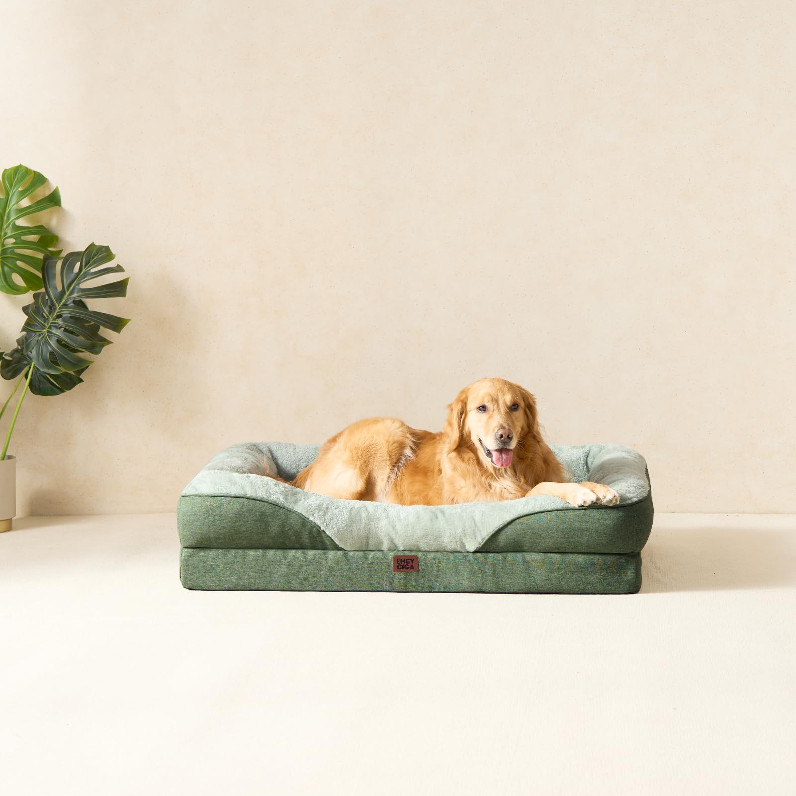 EHEYCIGA bed placed in a cozy room setup inviting pets to rest.