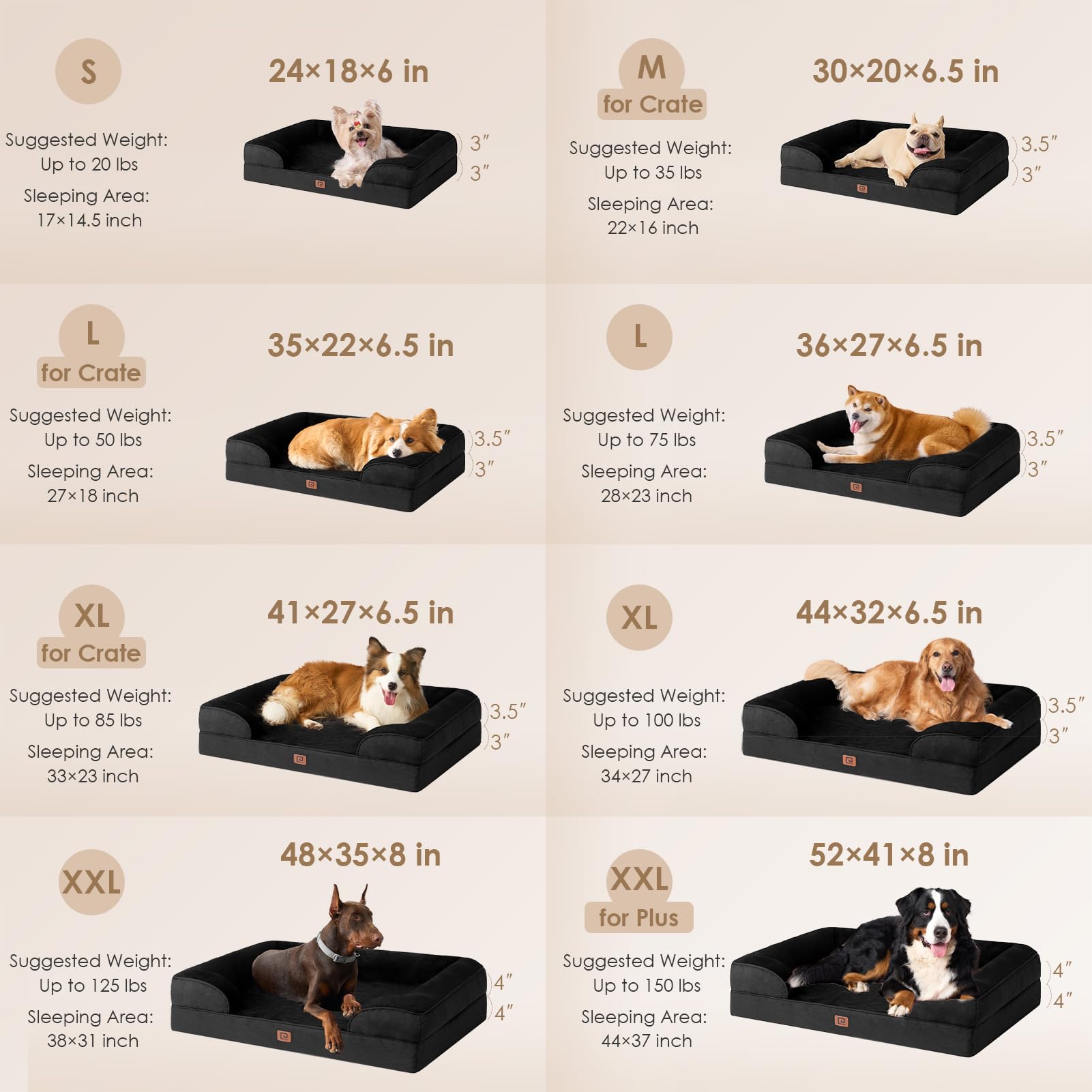 EHEYCIGA bed with 3-sided bolster supporting neck and head comfort