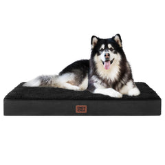 EHEYCIGA orthopedic XXL dog bed with plush sherpa top for cozy naps.