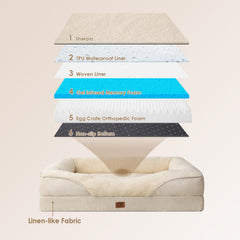 EHEYCIGA plush Sherpa top and faux linen sides feel cozy and durable