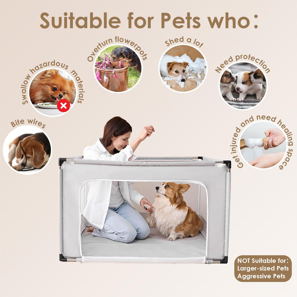 EHEYCIGA puppy playpen indoor use scene for gentle play.