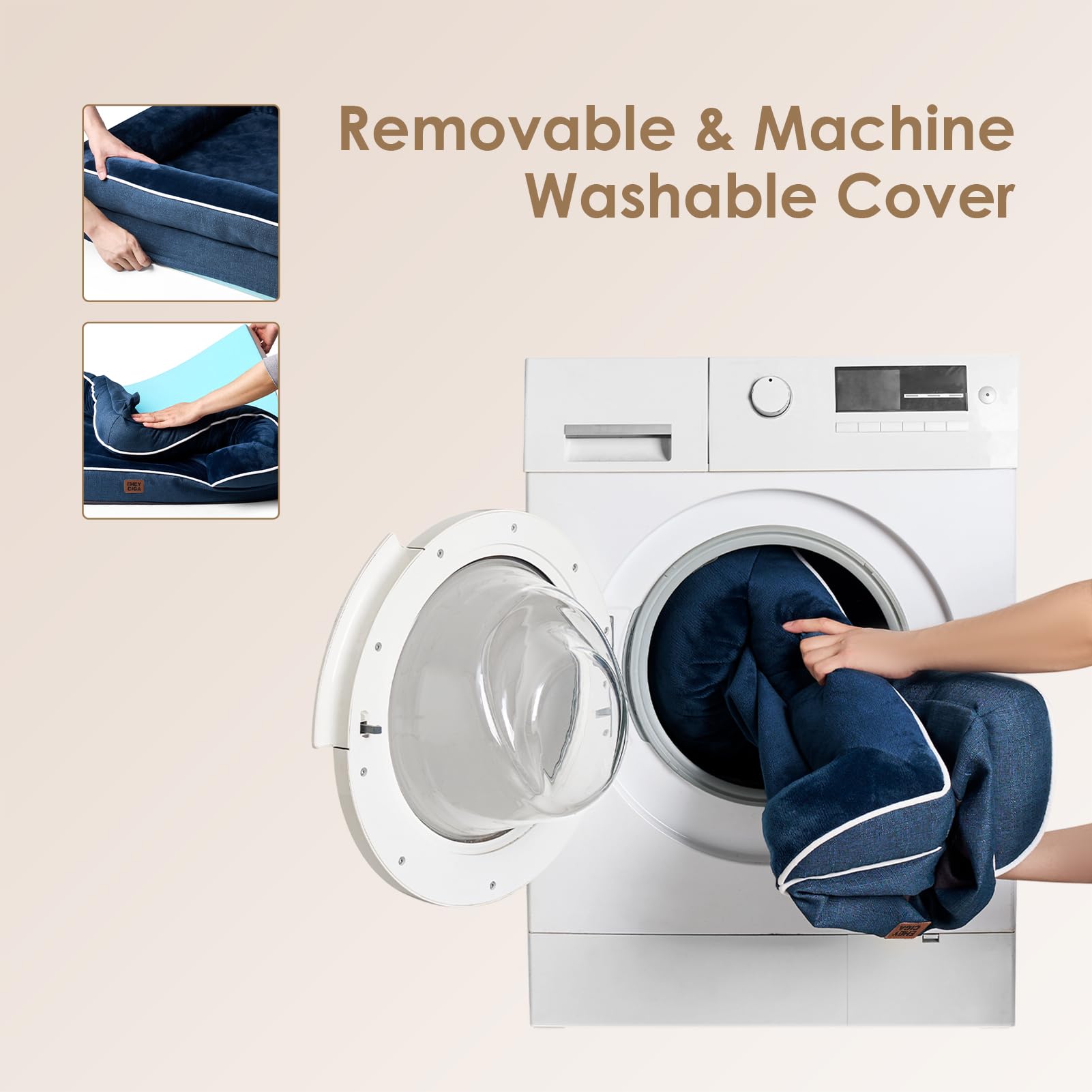 EHEYCIGA removable cover with zipper for easy washing and care.