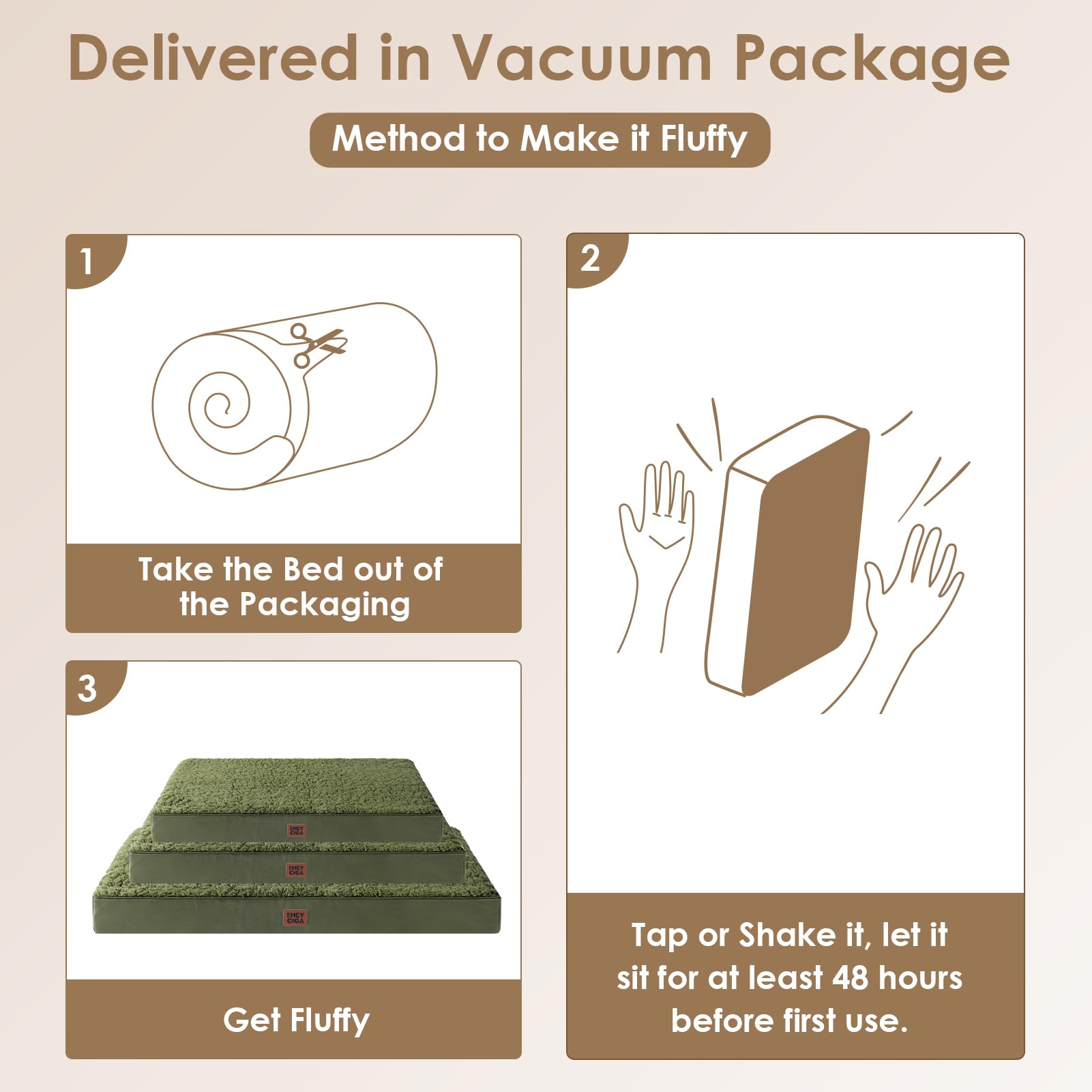 EHEYCIGA removable machine-washable cover makes cleaning easy.