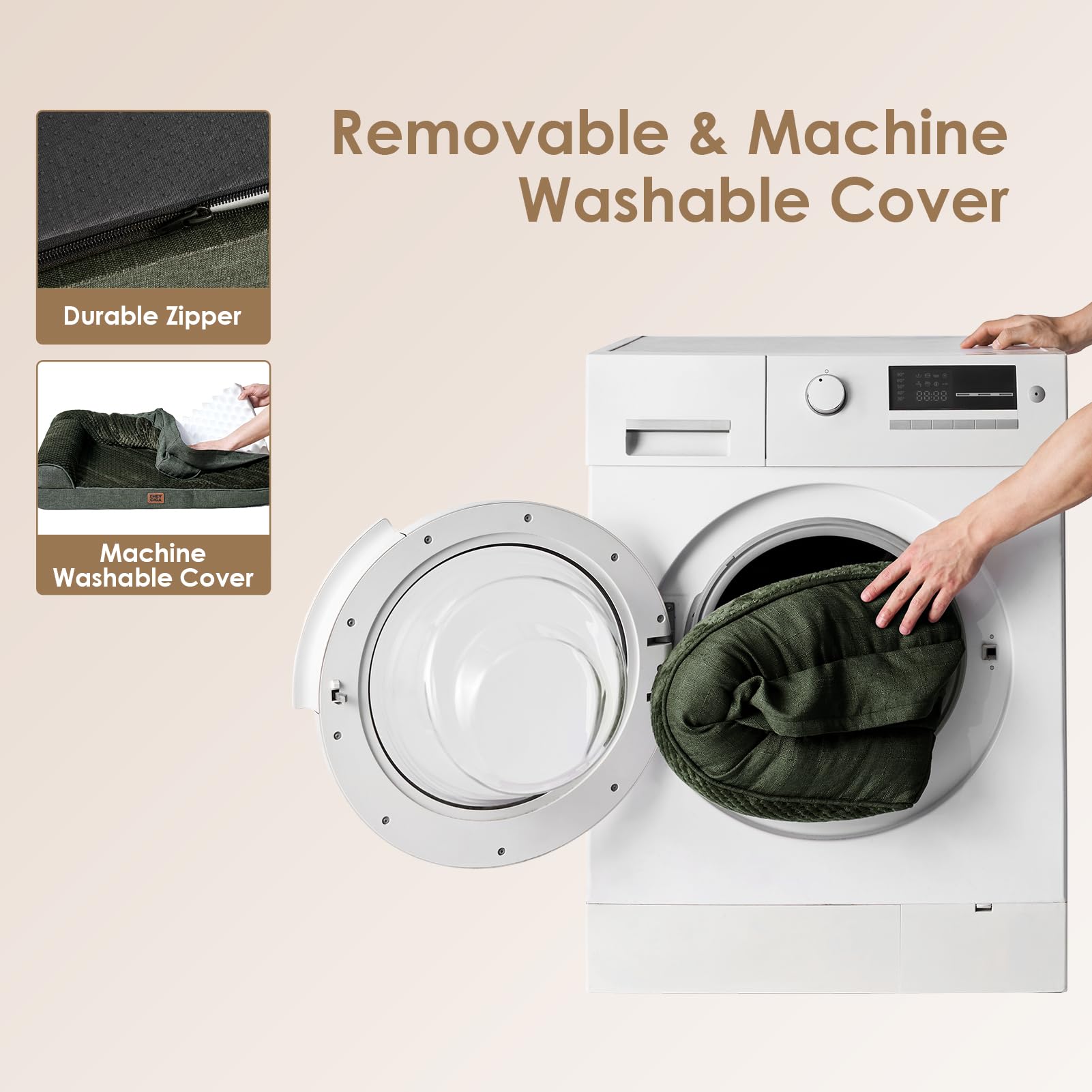 EHEYCIGA removable cover with zipper enables easy cleaning.