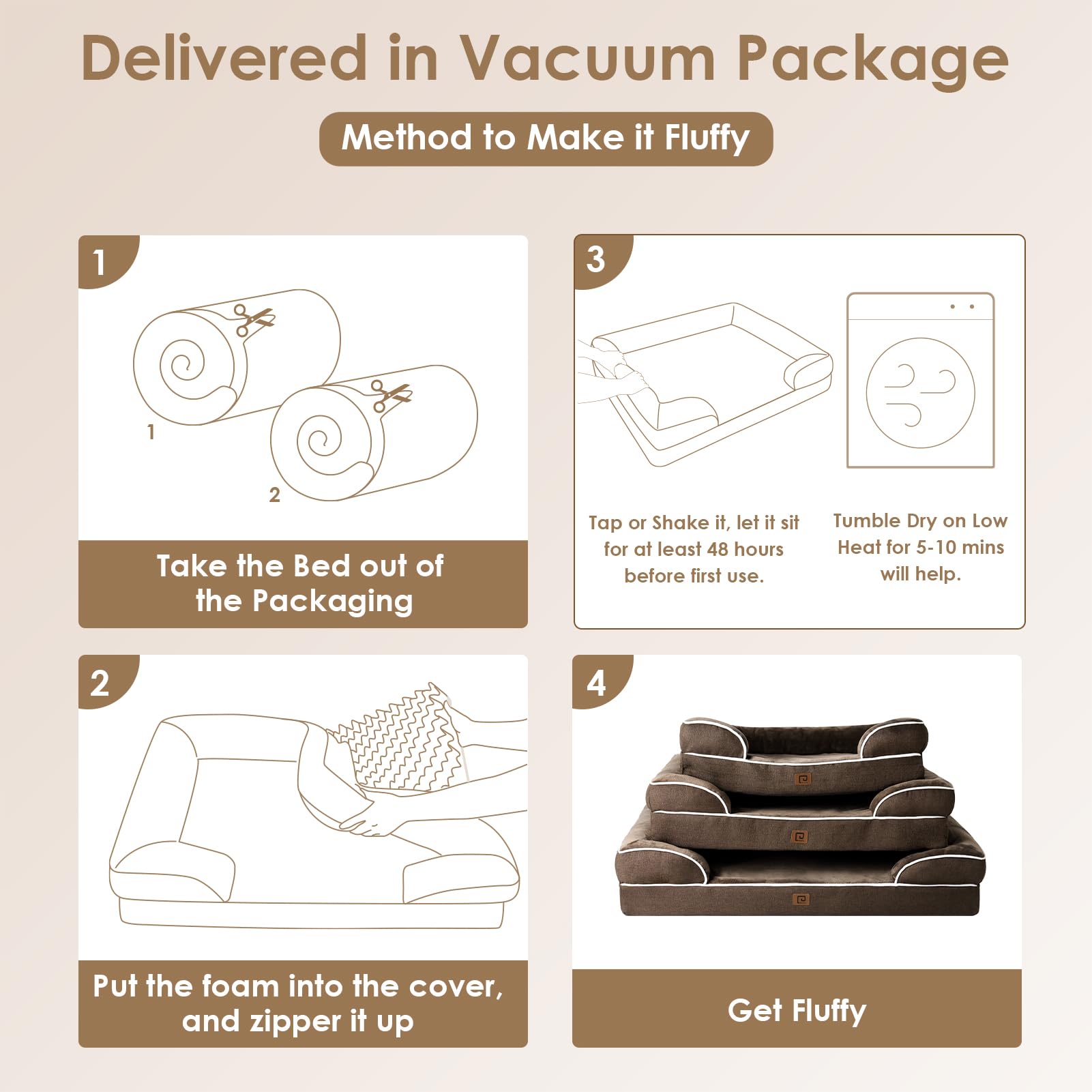 EHEYCIGA removable washable cover with zipper for easy cleaning