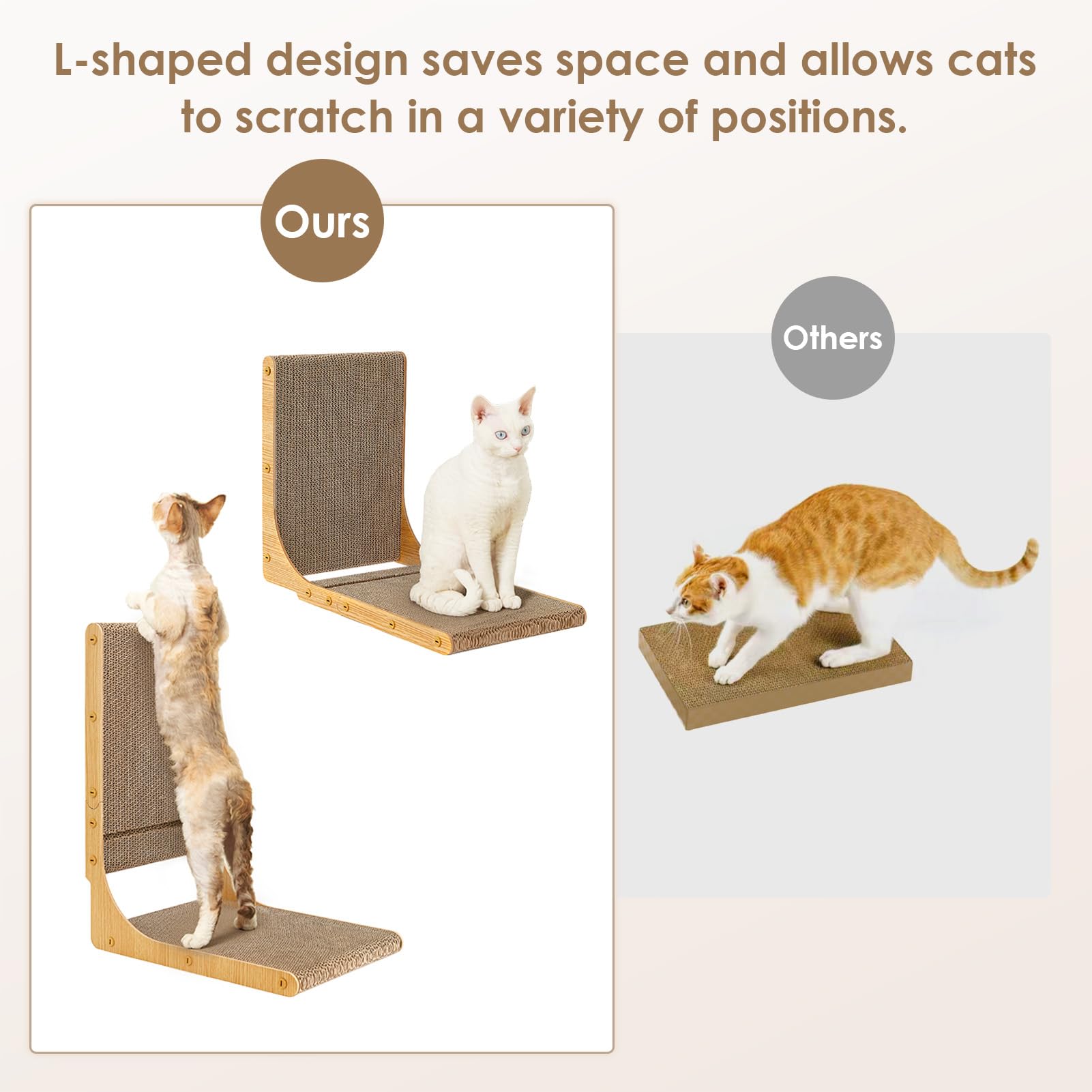 EHEYCIGA reversible cardboard scratcher surface extends lifespan