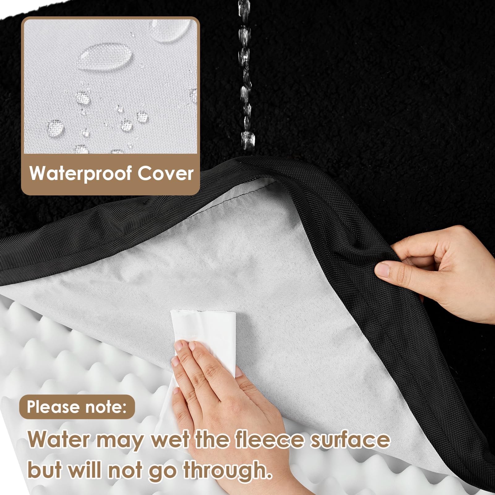 EHEYCIGA sherpa top softness provides plush comfort for pets