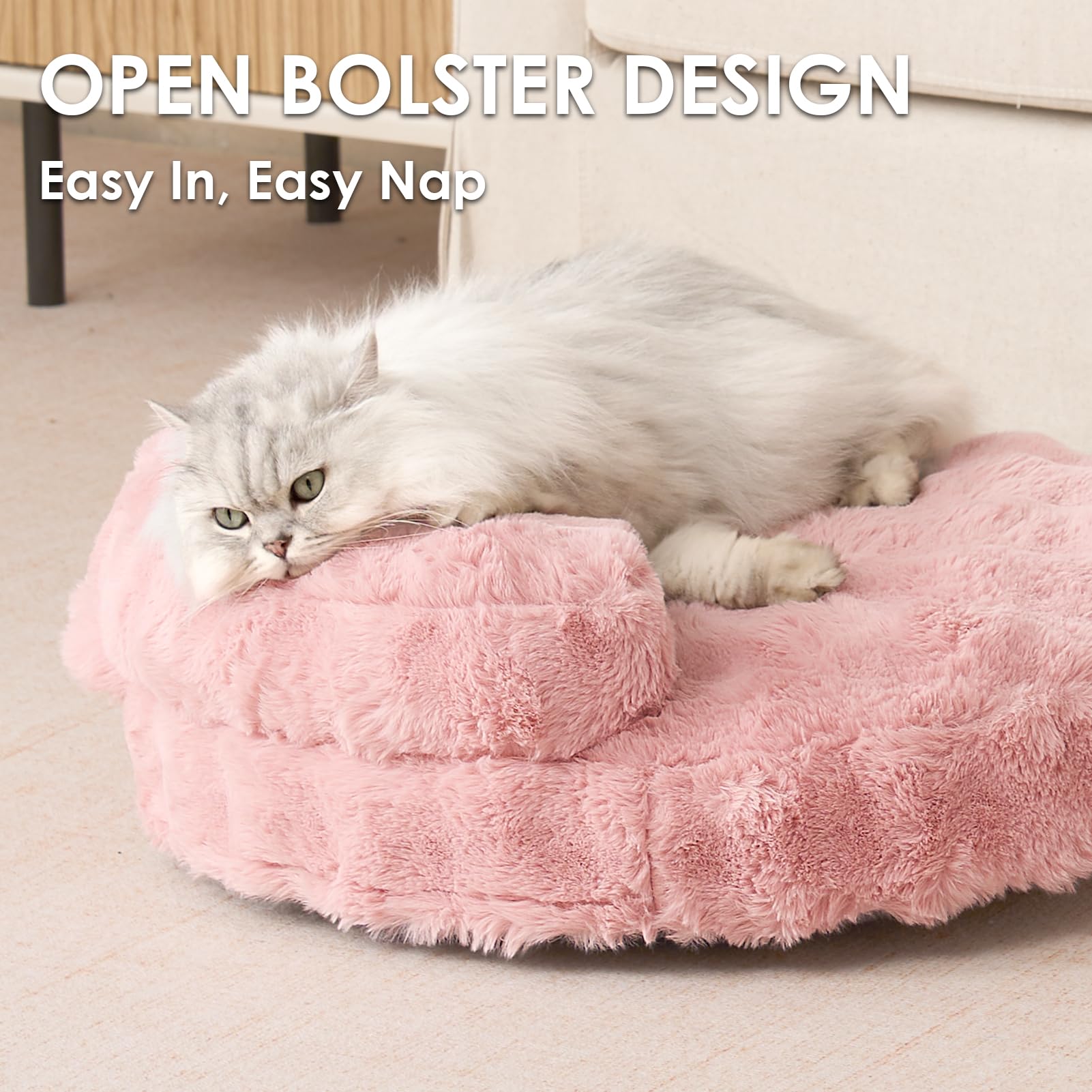 EHEYCIGA soft cat couch bed waterproof lining protects against spills.